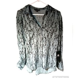 Men's Rock and Republic snake skin print button up